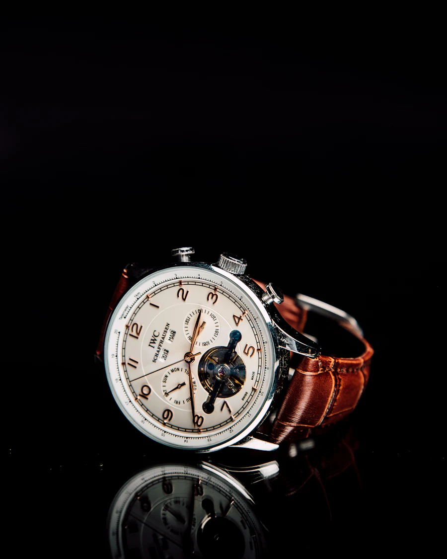 Reloj de cuero cognac Bridge